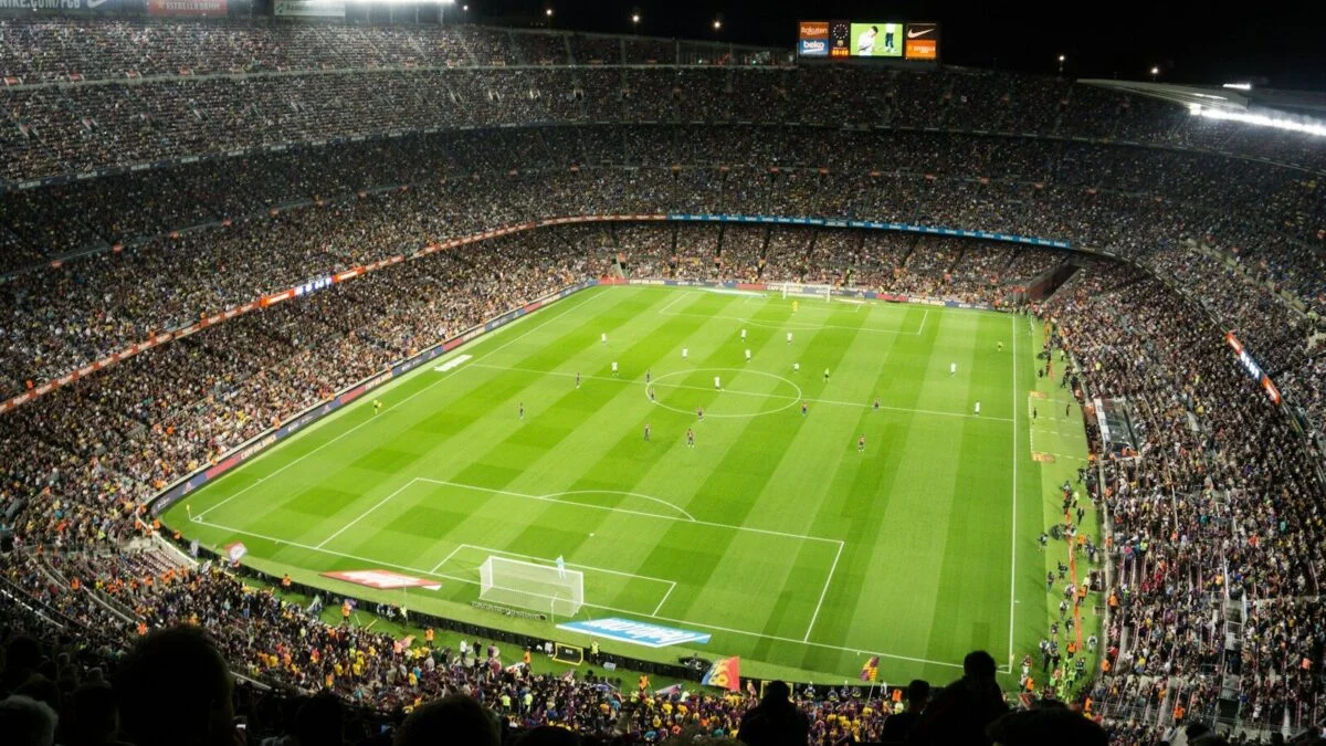 Stadio Diego Armando Maradona under floodlights during a Champions League night