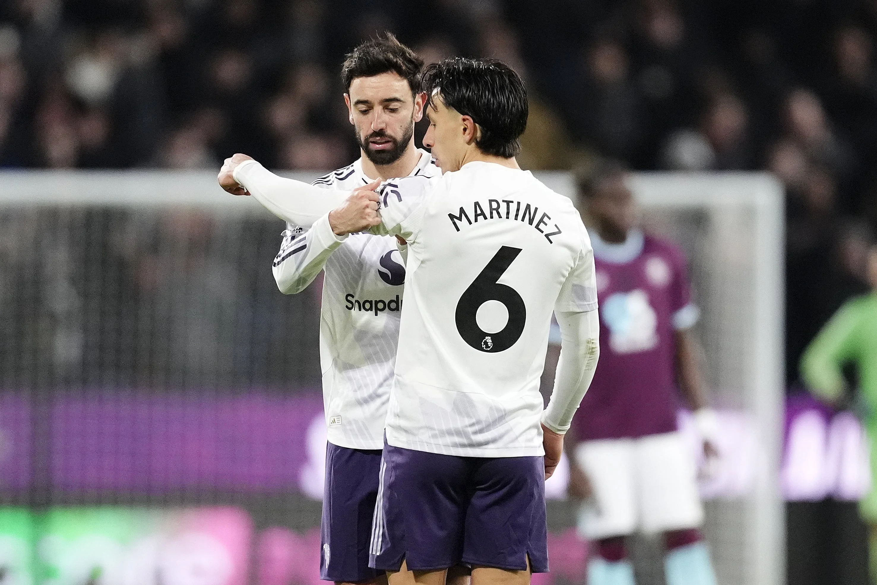 Manchester United’s Bruno Fernandes (left) and Lisandro Martinez have both had plenty to say in recent weeks (Nick Potts/PA)
