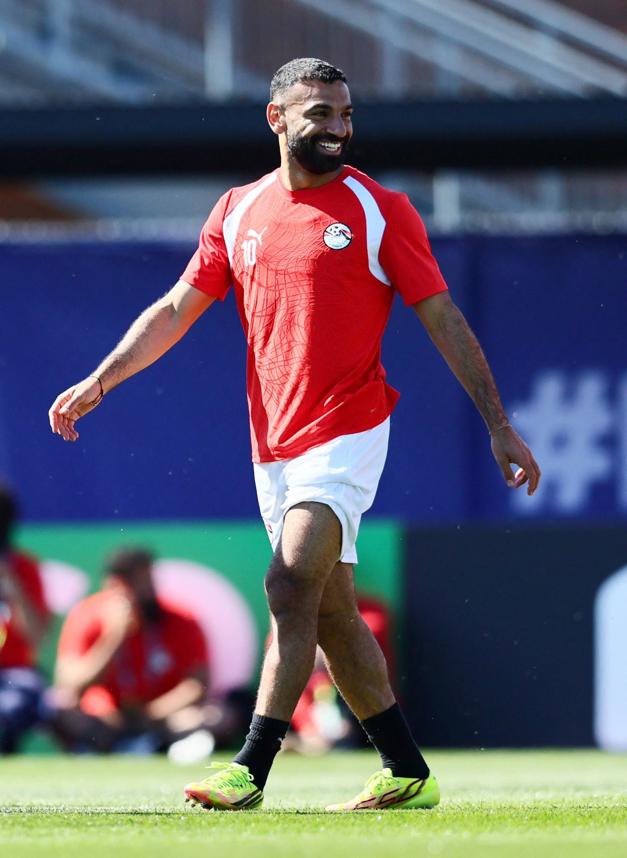 Egypt's Mohamed Salah during training