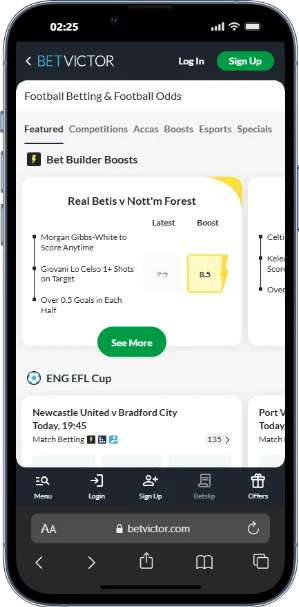 Live Europa League Offers (Auto-Updated)
Betvictor