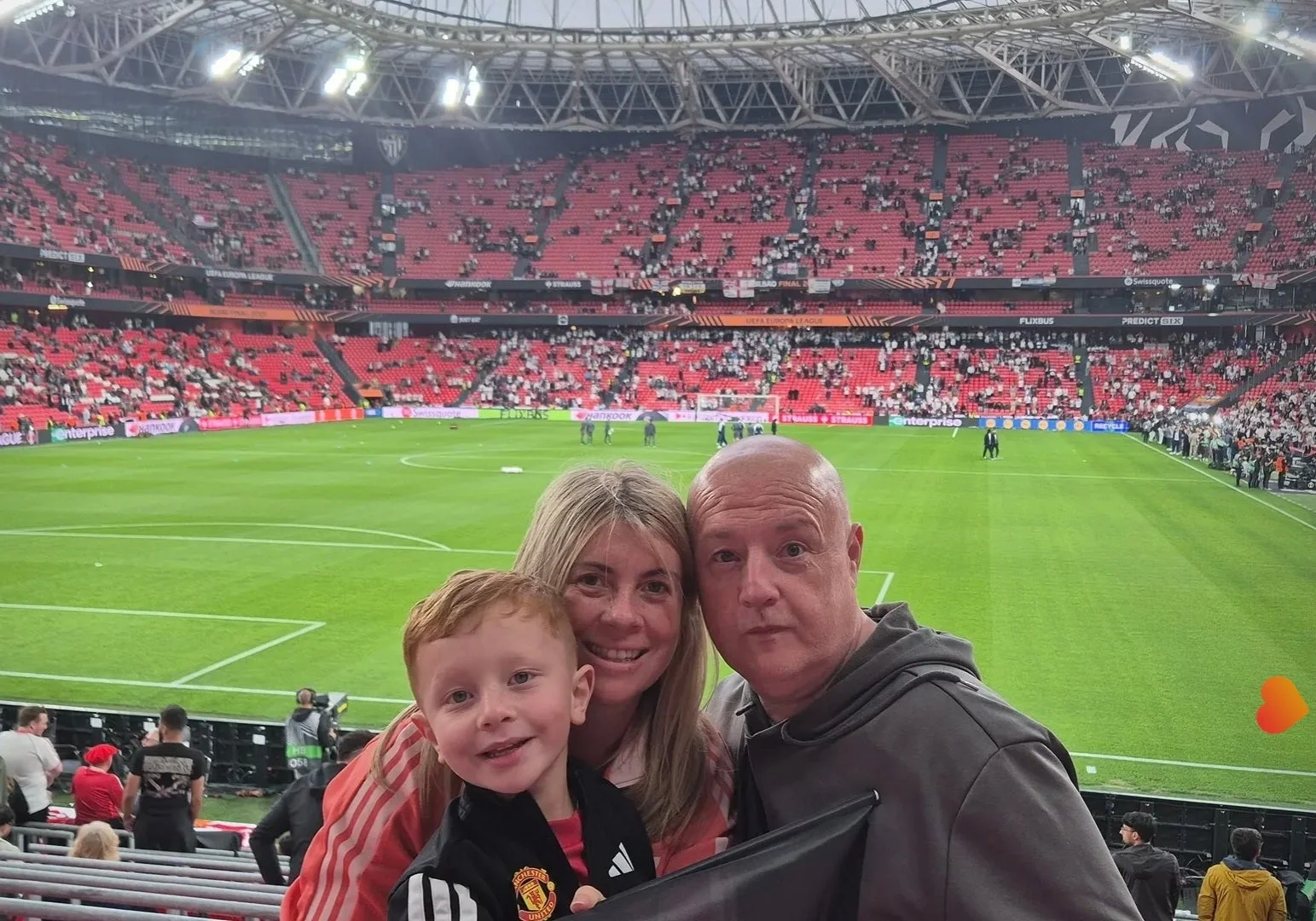 Ruairi with mum Kate and dad Gary